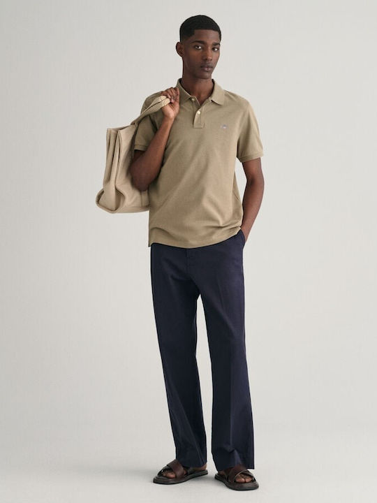 Men's Blouse Gant Shield Pique Ss Polo Shirt 2210/203 Olive Beige