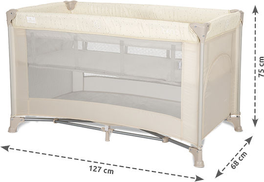 Lorelli Torino Laufstall 2 Ebenen Mit Matratze Blau 68x127cm