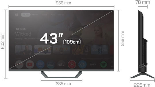 Tesla Smart Television 43" 4K UHD QLED Q43E655GUS HDR (2025)