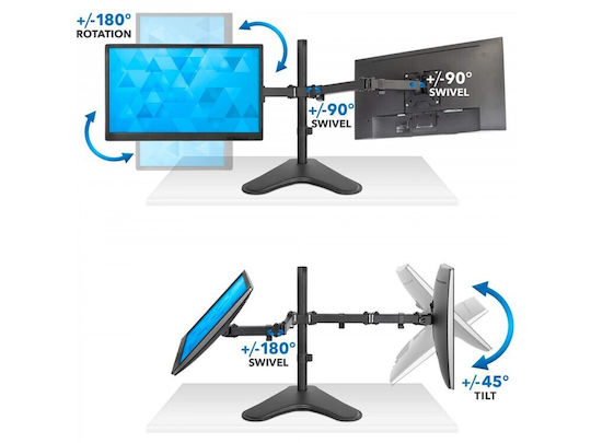Techly Επιτραπέζια Βάση Οθόνης έως 32" με Βραχίονα (ICA-LCD 2524)