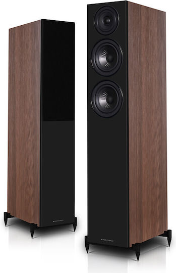 Wharfedale Diamond 12.4i Ζεύγος Ηχείων Hi-Fi Δαπέδου Καρυδιά