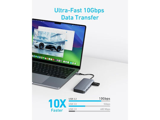 Anker USB-C Docking Station with HDMI 4K PD Silver (A83740A2)