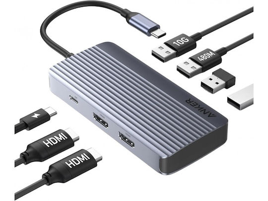 Anker USB-C Docking Station with HDMI 4K PD Silver (A83740A2)