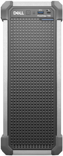 Сървър Dell Poweredge T160 Emea_promo_t160_spl2 Четириядрен Intel Xeon 6315p 2.8/5.2GHz 16GB DDR5 ECC UDIMM 480GB SATA Без Perc Controller 2x 1GbE LOM 4x USB 3.2 Gen 1 300W PSU