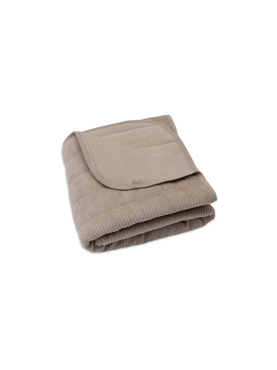Jollein Κουβέρτα Αγκαλιάς & Λίκνου Velvet Rib Βελουτέ Καφέ 75x100εκ.