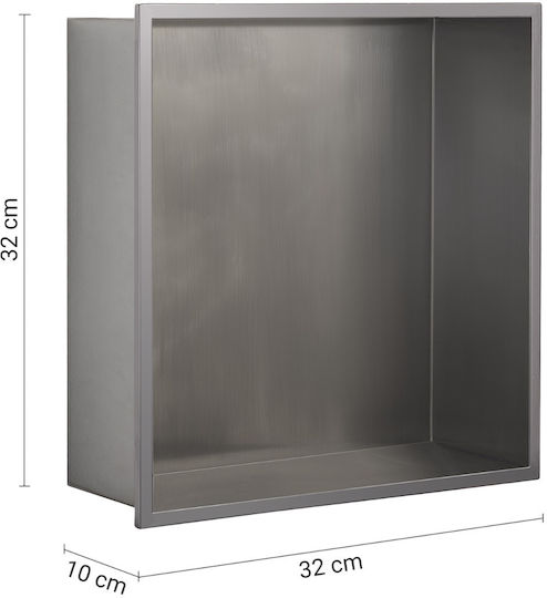 Gedy Επιτοίχια Ραφιέρα Μπάνιου Inox Ασημί Gedy Επιτοίχια Ραφιέρα Μπάνιου Inox Ασημί