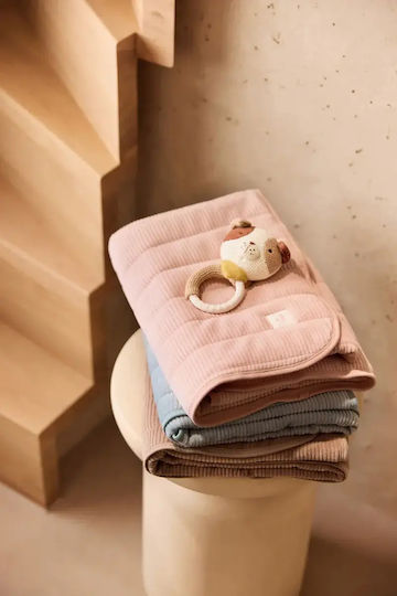 Jollein Decke Wickeltücher für Kinderzimmer Velvet Rib Samt Braun 75x100cm