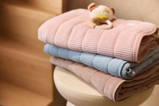 Jollein Decke Wickeltücher für Kinderzimmer Velvet Rib Samt Braun 75x100cm