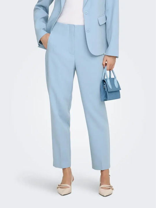 Raven Dama Tesatura Pantaloni cu Croială Normală Light Blue