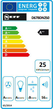 Neff Απορροφητήρας Καμινάδα 60cm Μαύρος με Wi-Fi
