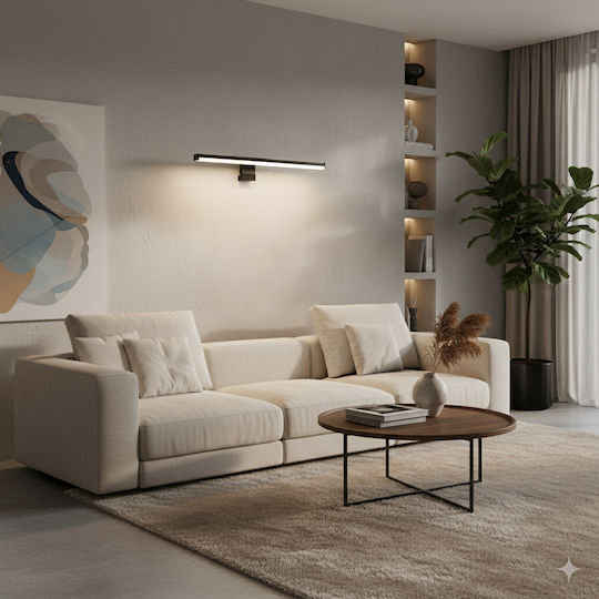 Lucas Leuchte Badezimmer LED Schwarz 60x12.5x5.5cm