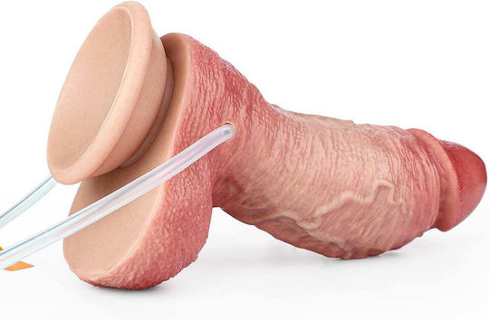 Kinksters Dildo Realistic Gonflabil cu Ejaculare Flesh 19.5cm
