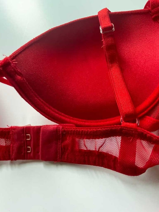 Jadea Underwear Set with Bra & Brazil Red