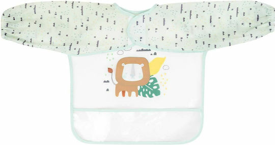 Kikka Boo Savanna Waterproof Plastic Coverall with Hoop & Loop Fastener Pocket & Sleeves Mint