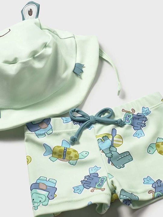 Mayoral Kids Swimwear Swimwear Set with Hat Green