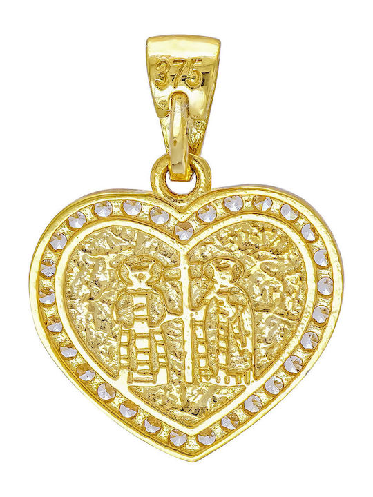 Kiriakos Gofas Pendant Kids Talisman Konstantinato made of Gold 9K KN590