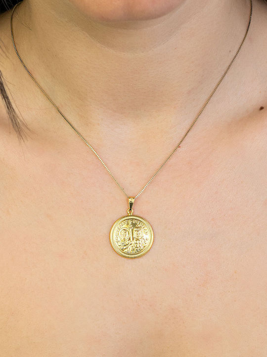 Kiriakos Gofas Pendant Kids Talisman Konstantinato made of Gold 9K KN594