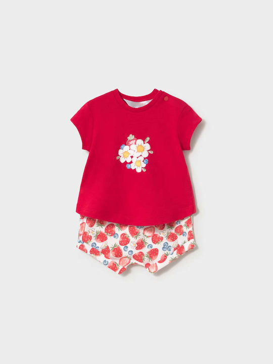 Kids' Set with Shorts Summer 4pcs Red