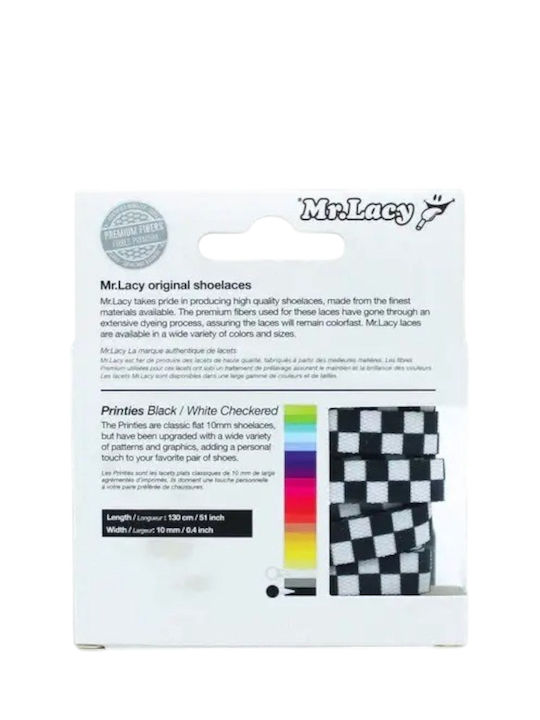 Κορδόνια Mr Lacy Printies 316067-bl/whit