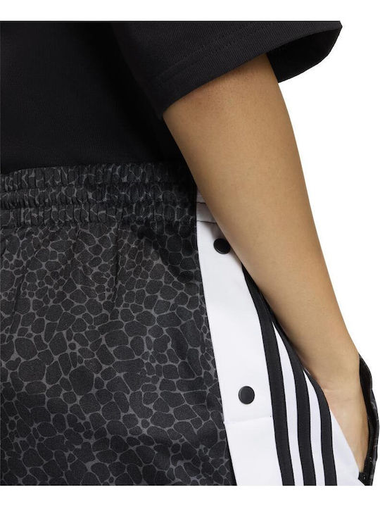 Allover Print Damen-Shorts Aktivbekleidung Schwarz