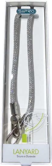 Stras Neck Strap Metal Hook Smartphone Case Silver Silver Strap Mobile Phone Case Cord