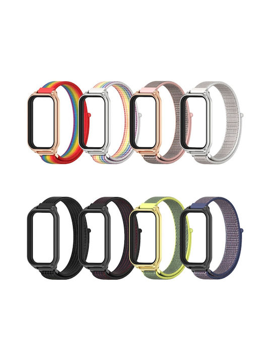 Xiaomi Smart Band 8 Active Mijobs Λουράκι Nylon Red Black