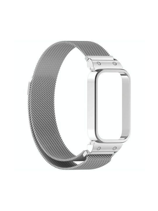Xiaomi Smart Band 8 Active Xdfind Λουράκι Ανοξείδωτο Ατσάλι Silver