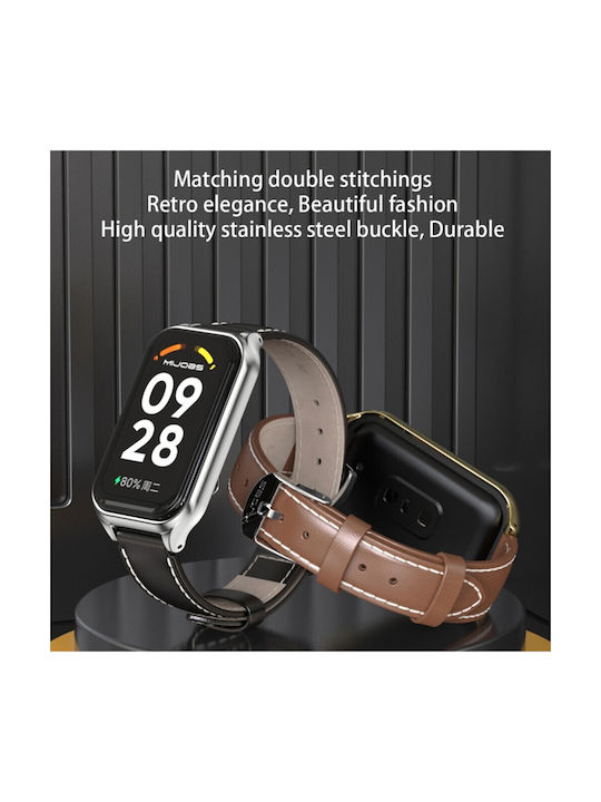 Xiaomi Smart Band 8 Active Mijobs Λουράκι Συνθετικό Δέρμα Dark Grey