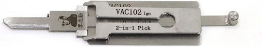 Lishi Auto Tool Decoder Vac102 V3 – 2-în-1 Pick Decoder Aprindere Uși Portbagaj – Compatibil Renault Clio Kangoo Laguna Twingo Dacia Logan Sandero Duster
