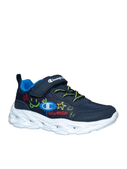 Παιδικά Sneakers με Φωτάκια Navy Μπλε