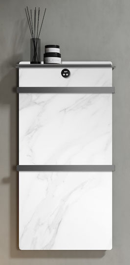 Piccadilly Electric Towel Rail with Glass Front 80x40cm Gray
