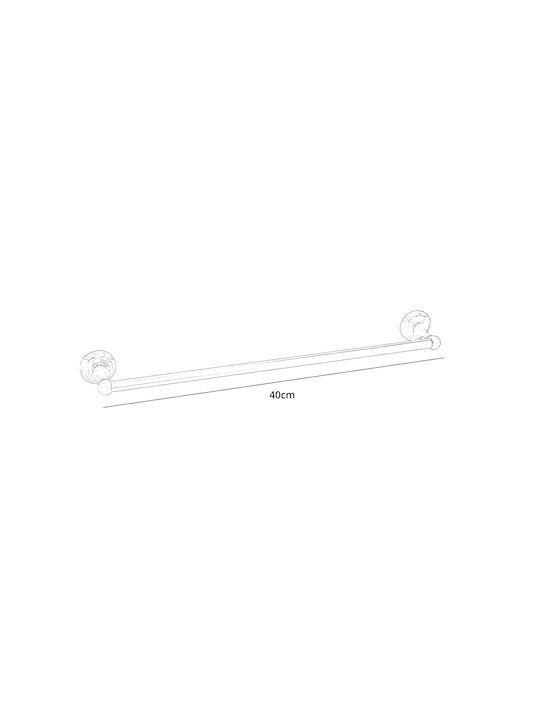 Bronze Art Toronto Single Wall-Mounted Bathroom Rail With Screws 39x8cm Bronze