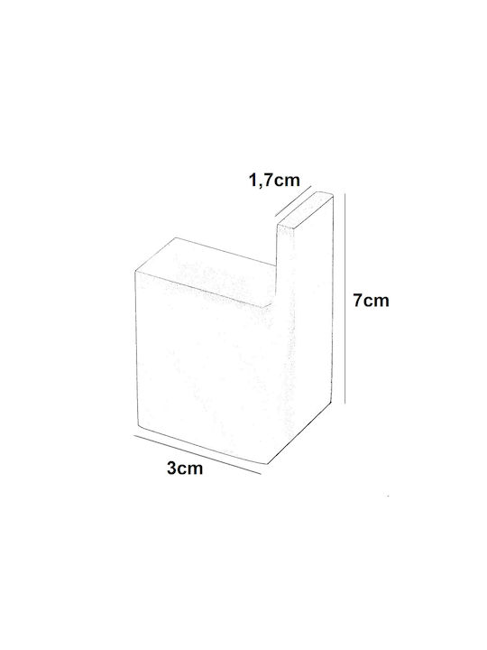 Bronze Art Single Wall-Mounted Bathroom Hook Inox Gold