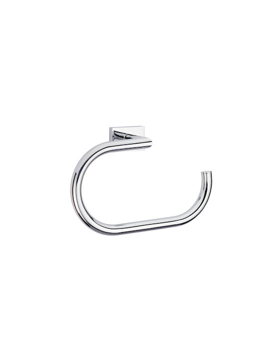 Bronze Art Single Wall-Mounted Bathroom Ring Silver