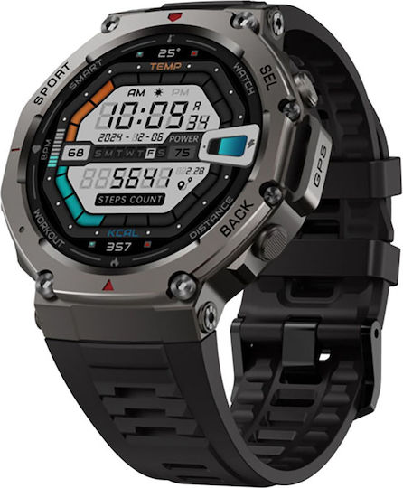 Avizar Αδιάβροχο Smartwatch με Παλμογράφο (Μαύρο)