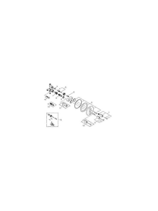 Grohe Grohtherm 1000 за душ кабина Сребрист