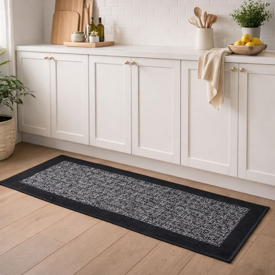 My Home Luxury Kitchen Mat Runner 50x120cm BZTH-02120 Black