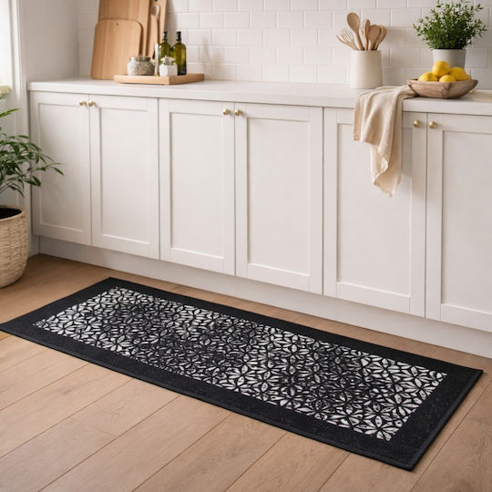 My Home Luxury Rectangular Kitchen Mat 50x80cm BZTH-0580 Black