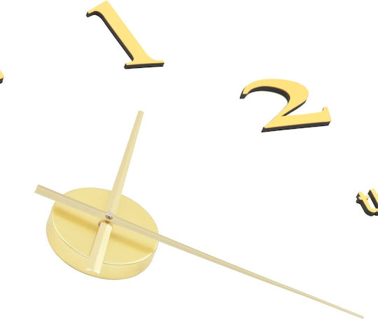vidaXL 3D Modern 100cm 3D Wall Clock Sticker Plastic Silver Ø100cm
