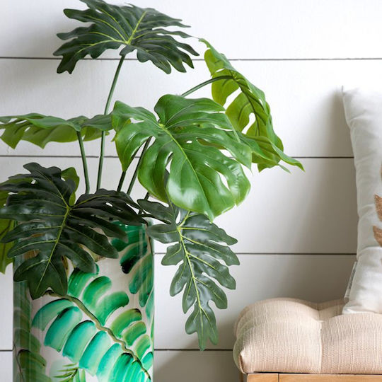 Artificial Decorative Branch Monstera Green 71cm Artekko