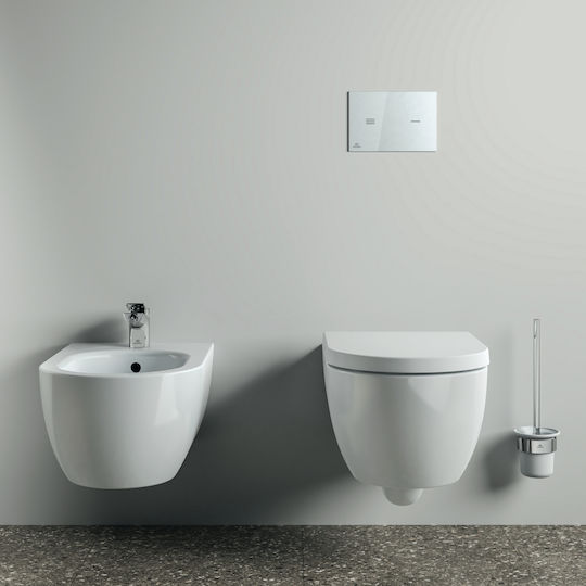 Ideal Standard Conca Glas Badezimmer Toilettenbürste Silber