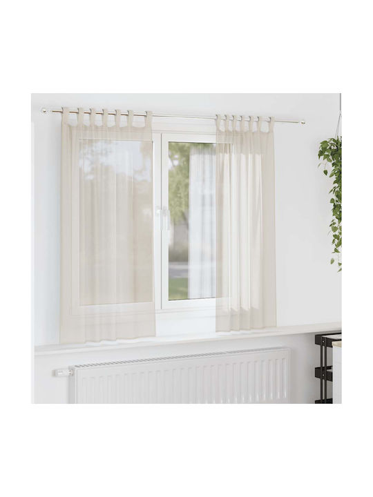 vidaXL Pink Curtains Set with Tab Top 140x245cm