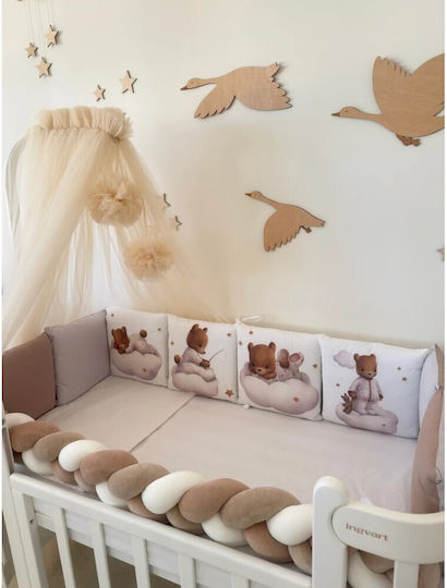 IngVart Baby Bedding Set For Crib White 7 Pieces SETARKPITZ-60