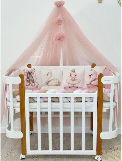 IngVart Baby Bedding Set for Crib White 7 Pieces SETKIKNOS-60