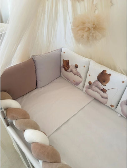 IngVart Baby Bedding Set For Crib White 7 Pieces SETARKPITZ-60