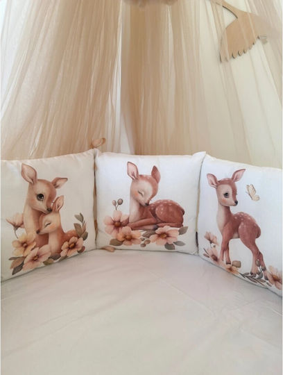 IngVart Baby Bedding Set for Crib White 7 Pieces SETELAFPETAL-60