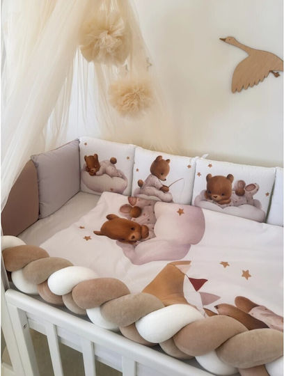 IngVart Baby Bedding Set For Crib White 7 Pieces SETARKPITZ-60