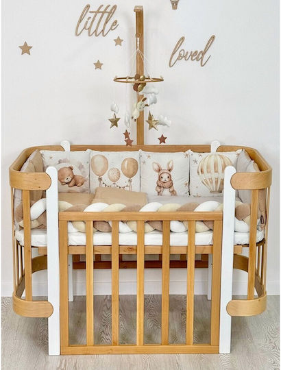 IngVart Baby Bettwäsche-Set Für Krippe Weiß 7 Stück SETBALZOA-60