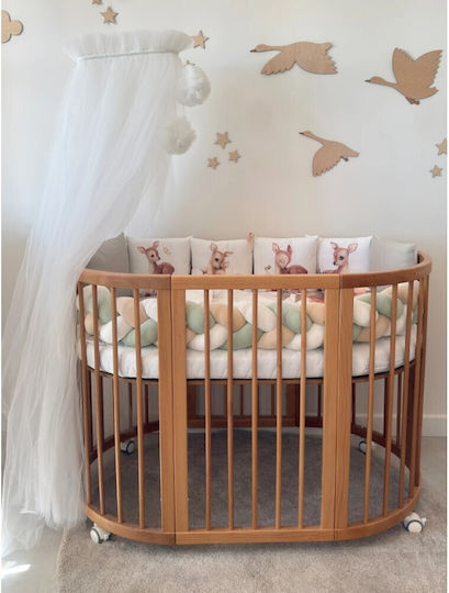 IngVart Baby Bedding Set for Crib White 7 Pieces SETELAFPETAL-60