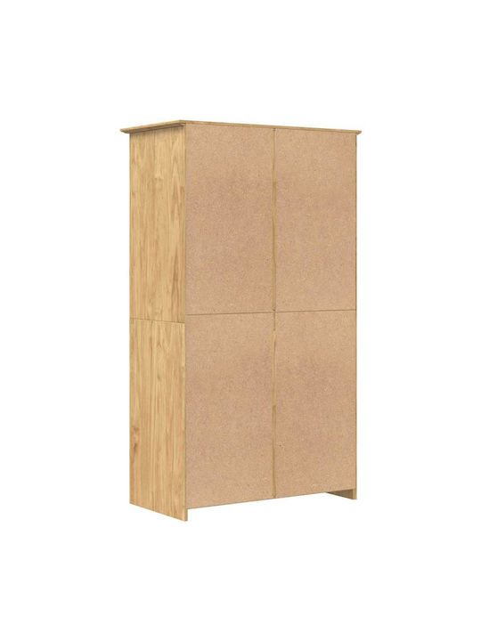 Double Door Wardrobe Honey Brown 53.5x99x173cm